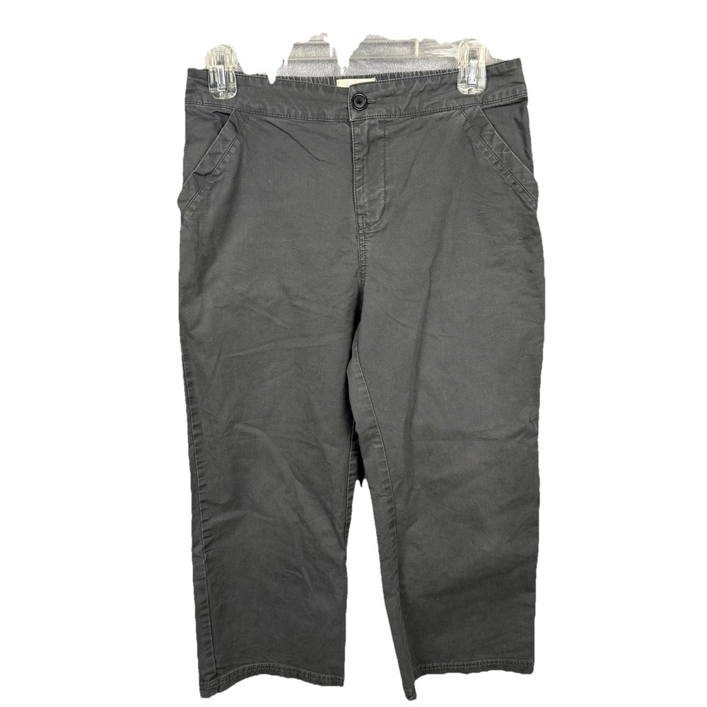 Pact Women's Gray Pants Small Chino Preppy Organic Cotton Gorpcore Minimalist